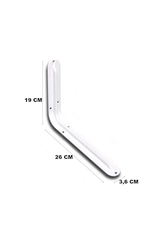 Beşel Raf Altı Konsol L Demiri Ayağı Beyaz 19 X 26 CM 2 Adet + Vida (BA304)