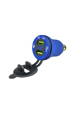 Youmex Çift Usb Portlu Hızlı Şarj Cihazı İle 12-24v Araçlar İçin Metal Araç Şarj Adaptörü