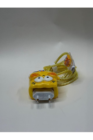 Sweety iPhone Uyumlu Kablo Ve Başlık Koruyucu Set Sarı