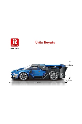 Reobrix Creator 795 Bugatti Vision Gt Spor Araba Yaratıcı Yapı Blok Seti Building Blocks - 356 Parça