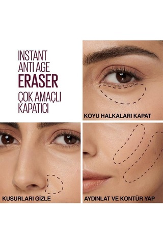 Instant Anti Age Eraser Kapatıcı - 01 Light & C Vitamini Parlak Süper Aydınlatıcı Serum 30 Ml pktkptcvtmnsrm-8998