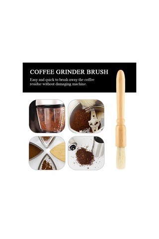 Xiyyadms Kahve Değirmeni Temizlik Fırçası - Doğal Tüylü, Ahşap Saplı, Kaliteli Kalıntı Temizleyici Aracı Diğer