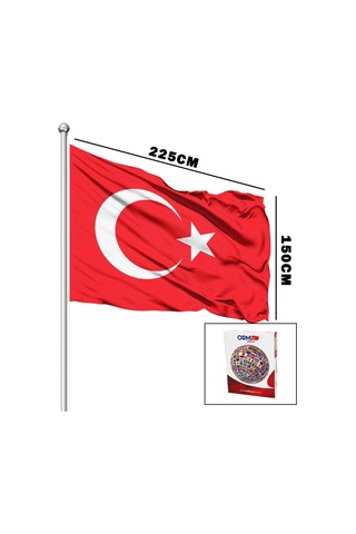 Şanlıbayrak Kaliteli Dış Mekan Solmaz 150x225 Cm Alpaka Kumaş Ay Yıldızlı Şanlı Türk Bayrağı 1