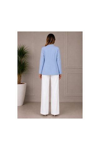 Gül&can Butik Kadın Bebe Mavisi Çift Düğmeli Blazer Ceket Mavi