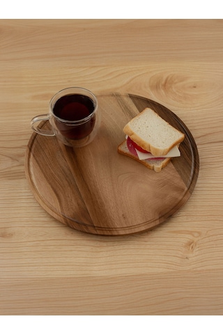 Ahşap Yuvarlak Kesme & Sunum Tahtası