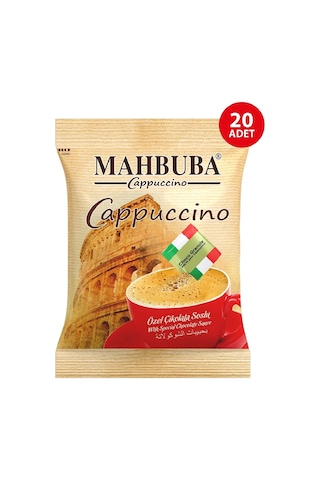 Mahbuba Çikolata Soslu Bol Köpüklü Granule Cappuccino Hazır Kahve 20x25gr Granül