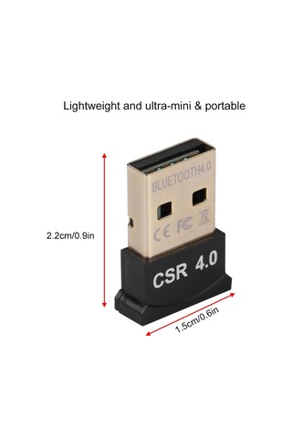 Yaozixa Csr4.0 Btd-401 Mini Usb Bluetooth Adaptörü - 20m Mesafe, 3mbps Hız, Usb2.0, Tüm Bluetooth Cihazlarıyla Uyumlu