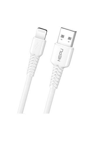 Hepu Hp-424 Mild Usb - Lightning QC3.0 3.1A Şarj Kablosu 30 CM - Beyaz