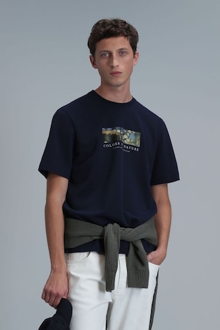 Lufian Bıanca Modern Grafik T- Shirt Lacivert 001