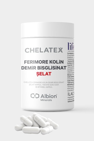 Chelatex Ferimore Kolin Demir Bisglisinat Şelat 60 Bitkisel Kapsü