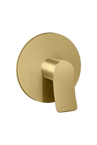 Valero Brushed Gold Round Ankastre Banyo-duş Bataryası- 1 Way Mat Altın
