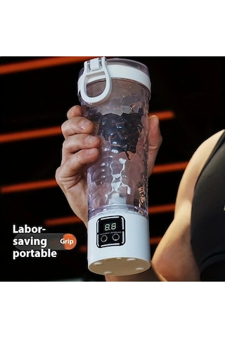 Dream011 Siyah Vintage Otomatik Karıştırıcılı Digital Bardak, Usb Şarjlı 1300mah Seyahat Termosu