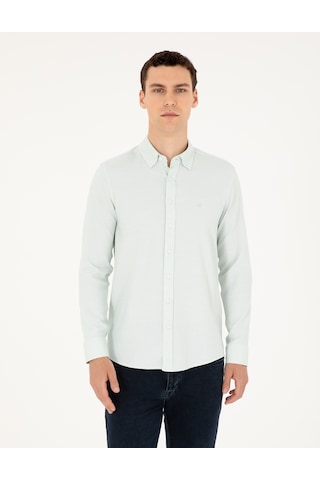 Pierre Cardin Erkek Çağla Gömlek Desenli 50291042-vr016 Çağla