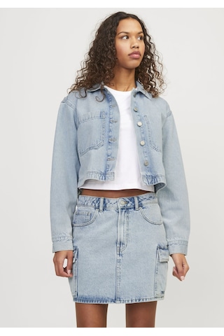 Jack & Jones Kadın Cep Detayli Denim Gömlek - Kayla 12253992 Light Blue Denim Mavi