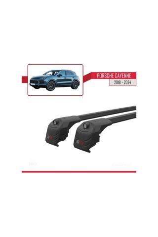 Porsche Cayenne 9ya/9yb 2018 Ve Sonrası İle Uyumlu Ace-2 Ara Atkı Tavan Barı Siyah
