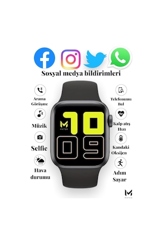 Akıllı Saat L800 Aırpods I12 Kablosuz Kulaklık Ikili Beyaz Set