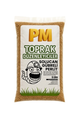 Solucan Gübreli Perlit 5 Litre Organik Toprak Düzenleyici Ve Havalandırıcı Karışım 5 Litre