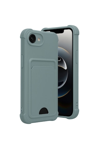 Apple iPhone Uyumlu - 16e Kelvin Kartvizitli Silikon - Açık Yeşil