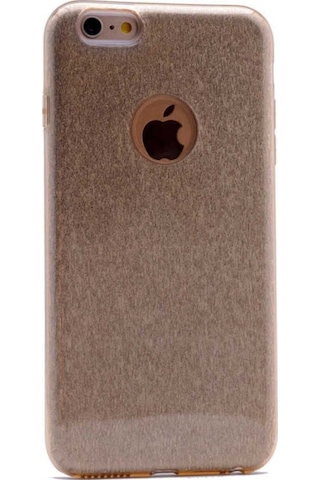 Apple Uyumlu iPhone 8 Plus Kılıf Zore Shining Silikon Gold