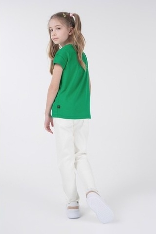 Brz Kids Baskılı Kız Çocuk Kısa Kollu T-Shirt Yeşil