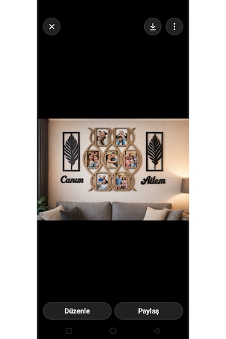 Resim Çerçevesi 7li Şık Ve Modern 10 15 Resim İçi Tamamı 68 Cmdir.no 30041