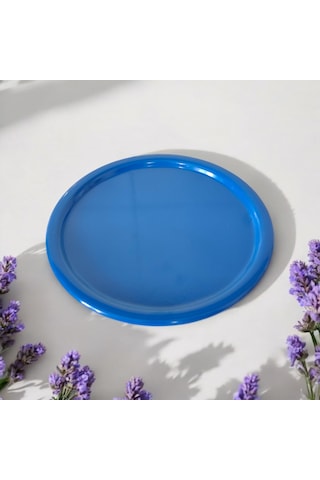 Metal Tepsi Metal Tabak 6 Adet Yuvarlak Çay Ve Kahve Sunum Tepsi