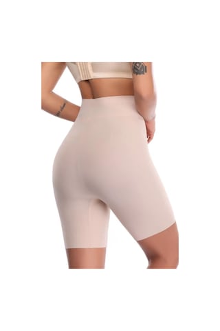 Dikişsiz Görünmez Yüksek Bel Shapewear Şort Vücut Şekillendirici Şort Elbiseler Altına Ten