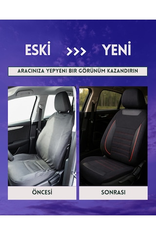 Citroen Nemo Araçlara Uyumlu 2+1 Ticari Oto Koltuk Kılıfı Seti