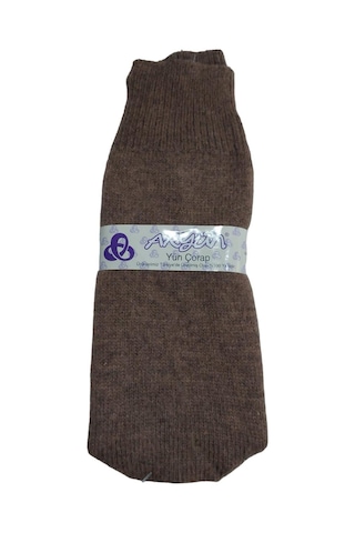 Yerli Üretim Erkek Yün Wool Soket Çorap-kahve Kahverengi