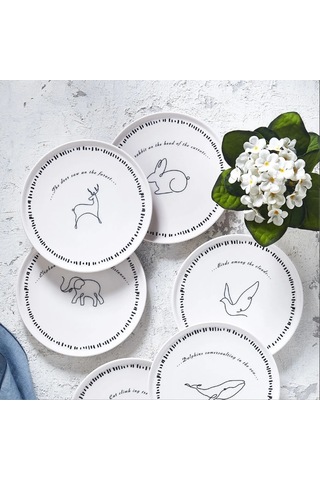 Fecra Animal 6 Parça Pasta Tabağı Seti