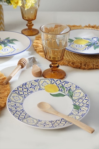Keramika Lemon Bliss Ege Pasta Tabağı 20 Cm 4 Parça 22089-92 Çok Renkli