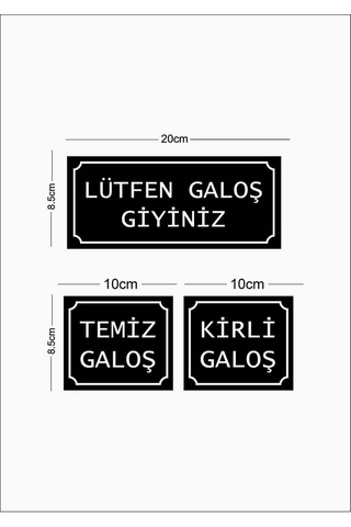 Lütfen Galoş Giyiniz-kirli-temiz Galoş 3'lü Set