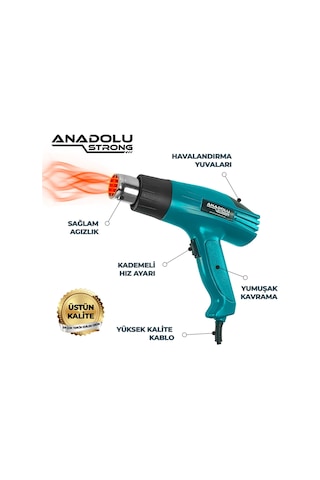 Anadolustrong Ans1010 Sıcak Hava Tabancası 2000w