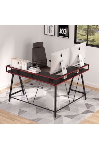 Zizuva Zizuva L Köşe Şekilli Ev Ofis Oyuncu Gaming Yayıncı Monitör Raflı