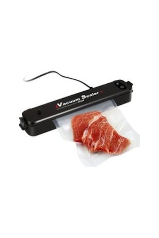 Vacuum Sealer Gıda Vakum Ve Mühürleme Makinesi 10 Plastik Poşet Hediyeli Kırmızı
