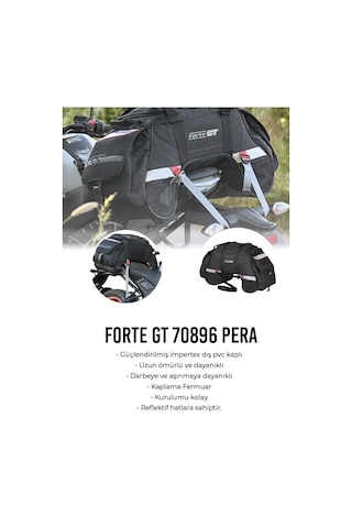 Forte Gt 70896 Pera Motosiklet Arka Çanta Heybe 60 Litre Motosiklet Heybe Çantası