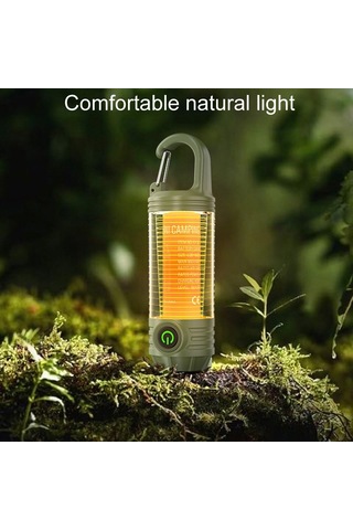 Sones Şarj Edilebilir Açık Hava Taşınabilir Led Kamp Işığı Çok İşlevli El Feneri Khaki Çok Renkli