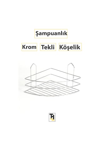 Tekli Krom Köşeli Şampuanlık Yüksek Kalite Krom