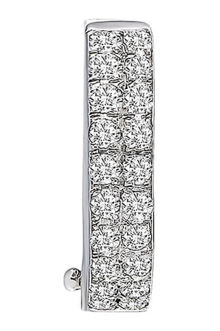 Sirius Çift Sıra Pırlanta Taşlı Halka Erkek Küpesi  0801E0071