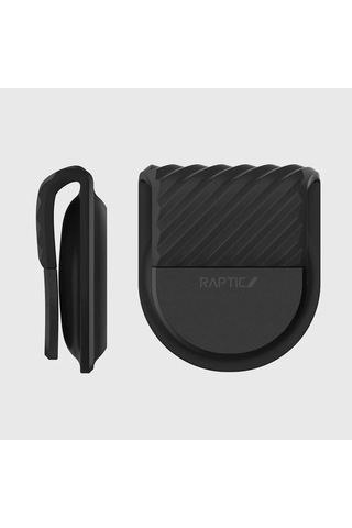 Airtag Raptic Anchor Serisi Klipsli Airtag Kılıfı Siyah Siyah