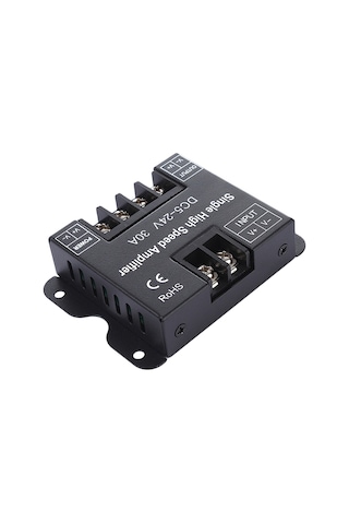 Yaleker Dc 5-24v 30a Tek Renk Led Şerit Sinyal Amplifikatörü, Pwm Algılayıcı, Alüminyum Kasa, 720w Çıkış, 3528/5050/5630/2835 Uyumlu