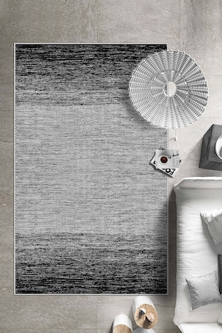 West Home Dijital Baskı Yıkanabilir Kaymaz Taban Mutfak Halısı Salon Halısı Ve Yolluk Wh 539 Black