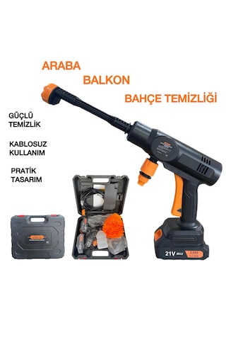 Star-El Yeni Çift Akü Şarjlı Yüksek Basınçlı Oto Araba Bahçe Halı Yıkama Ve Temizleme Tabancası Makinesi 0603976902