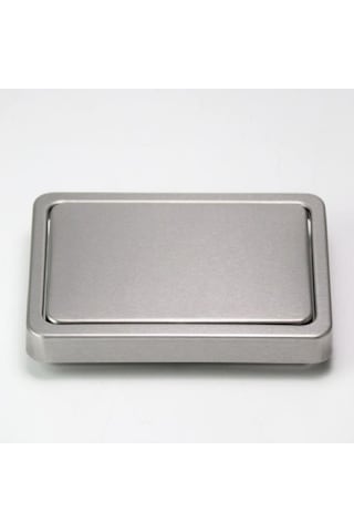 Sones Gömülü Tip Paslanmaz Çelik Salıncak Kapağı Flip Mutfak Tezgahı Çöp Kutusu Kapağı Kapağı, Boyut: Kare 16.2x22.7cm Gümüş