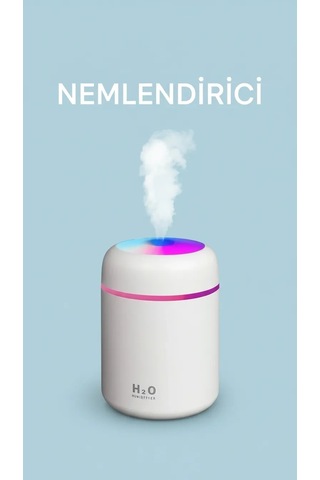 Sessiz Ultrasonik Hava Nemlendirici 220ml Buhar Makinesi Gece Lambalı Usb Ofis Ev Tipi