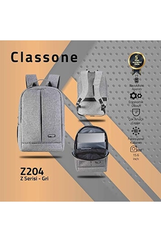 Z Serisi 15.6 Uyumlu Notebook Çantası-gri Diğer