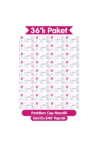 Paddlers Cep Mendili 540 Yaprak (36x15) – Koli, Toplu Alım