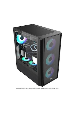 Powerboost PB-P3602BB 850 W 80+ Bronze Gamıng Mıd Tower PC Kasa