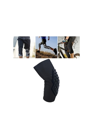 Pazly Suntek Kaymaz Esnek Diz Pedleri - Koşu, Bisiklet Dizlikleri Siyah
