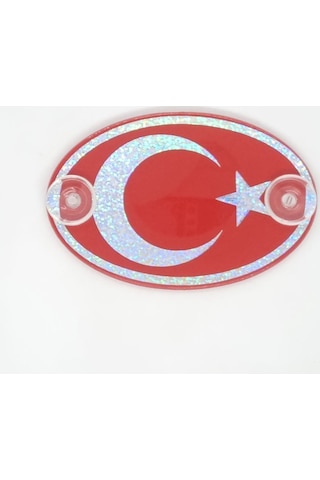 Ay Yıldız Vantuzlu Oval Dekor Pleksi Plaka Özel Aynalı Yazı